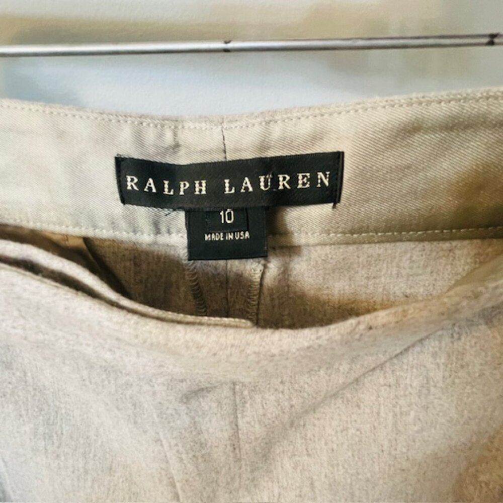 Ralph Lauren Black Label Women's Wool & Cashmere Wide Leg/Flare Pants Gray 10 - Picture 7 of 10